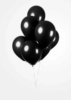 Sorte Ballonger, 30 cm, 10 stk