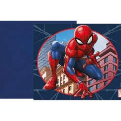 Spiderman Crime Fighter Invitasjoner 6 stk