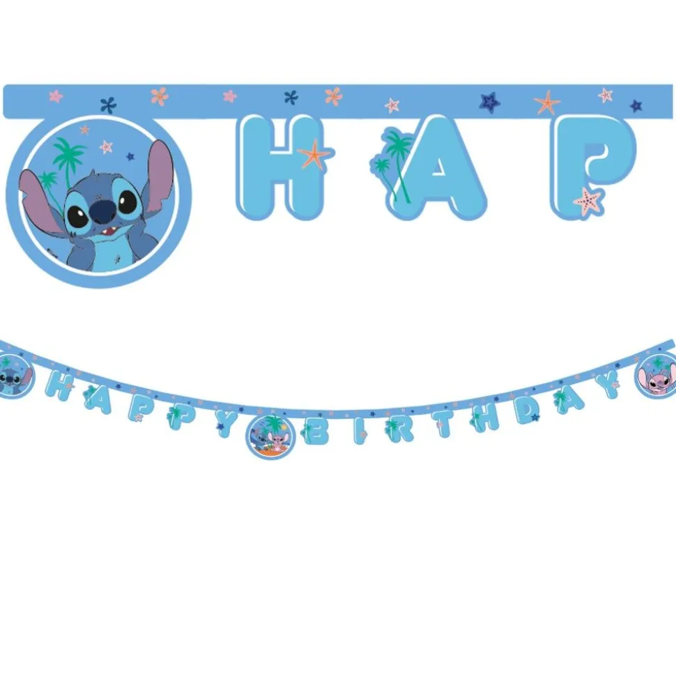 Stitch Happy Birthday Banner