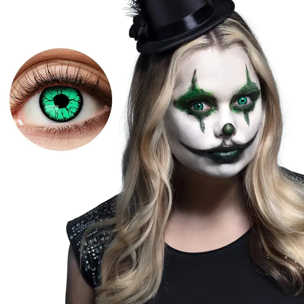 Ukeslinser Freaky Clown, Sort og Grønn