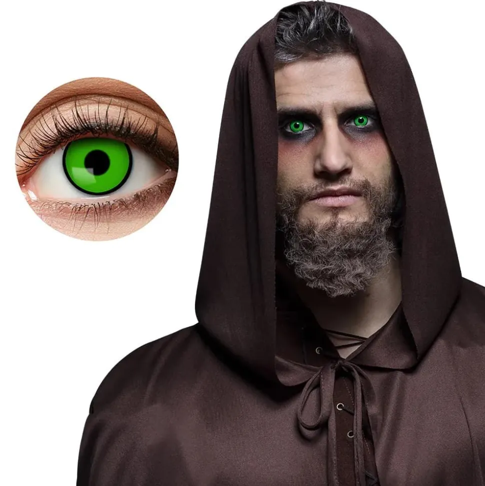 Ukeslinser Occultist, Grønn med Sort Ring