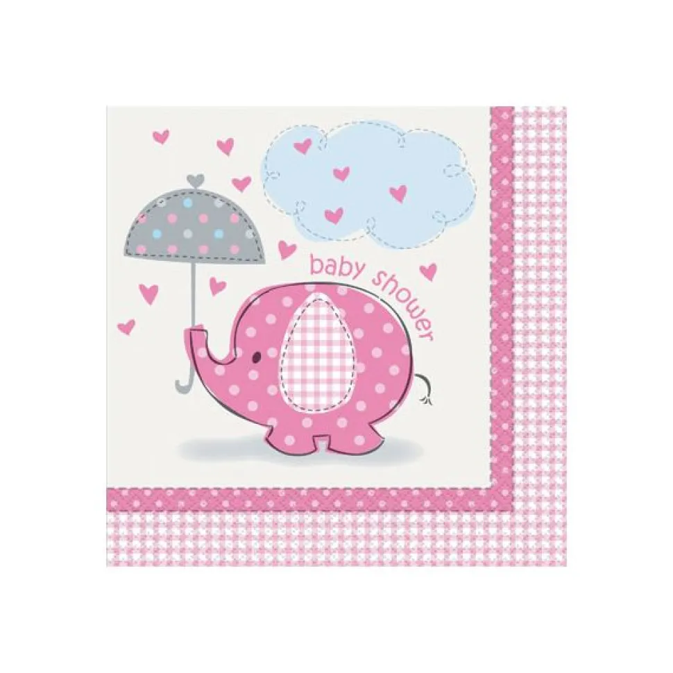Umbrellaphants Pink, 16 servietter