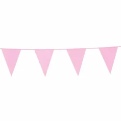 Vimpelrekke Lys Rosa 10m
