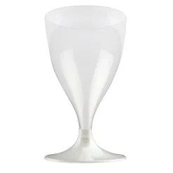 Vinglass 20cl hvit perle, 10stk