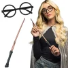 Wizard sett briller og tryllestav