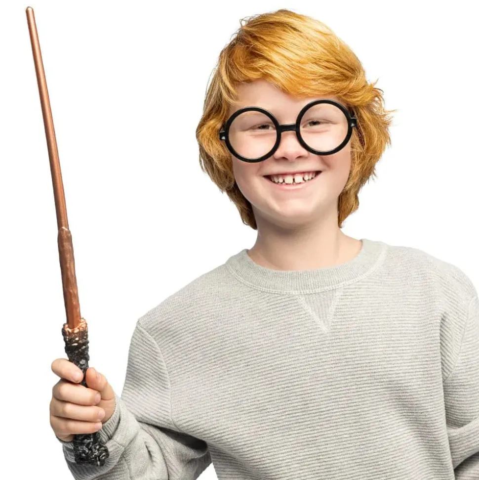 Wizard sett briller og tryllestav
