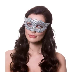 Øyemaske Sølv Diamant