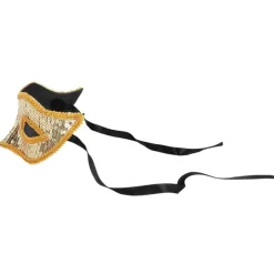 Øyemaske Venice Paljetter Gull