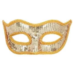 Øyemaske Venice Paljetter Gull