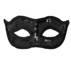 Øyemaske Venice Paljetter Sort